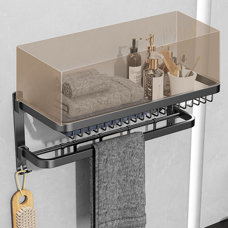 BowLift | Minimalist black bathroom accessory set paper holder towel bar bathroom hardware set