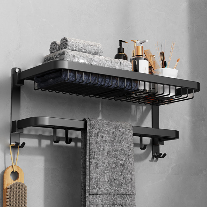 BowLift | Minimalist black bathroom accessory set paper holder towel bar bath hardware set