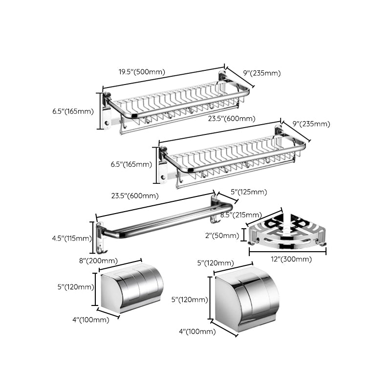 BowLift | Minimalist Bathroom Accessories Set Paper Holder Towel Bar Stainless Steel Bathroom Set