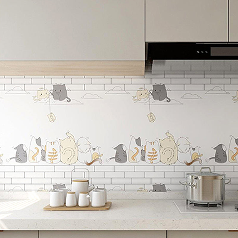 BowLift | Modern Peel and Stick Back Wall Tile PVC Rectangular Wallpaper