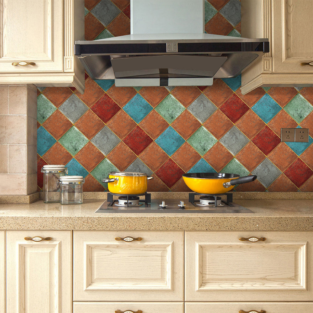 BowLift | Traditional Peel and Stick Back Wall PVC Mosaic Tiles Wallpaper for Kitchen Backsplash