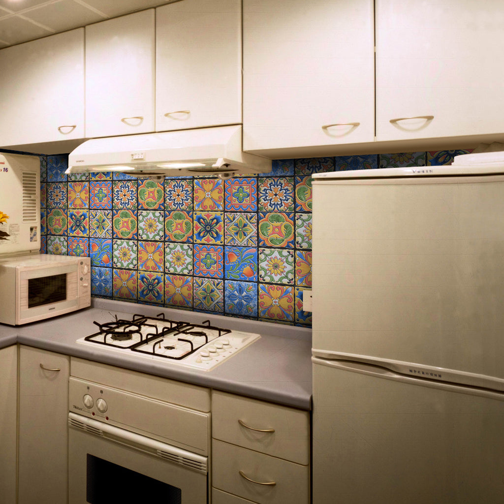 BowLift | Traditional Peel and Stick Back Wall PVC Mosaic Tiles Wallpaper for Kitchen Backsplash