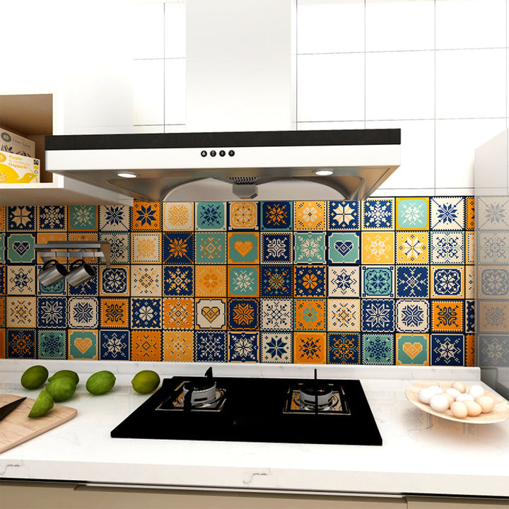 BowLift | Traditional Peel and Stick Back Wall PVC Mosaic Tiles Wallpaper for Kitchen Backsplash