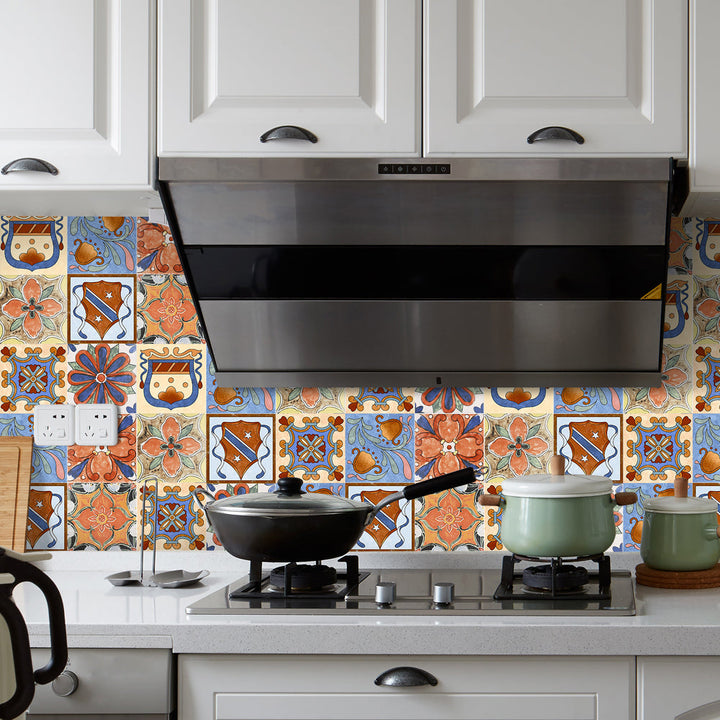 BowLift | Traditional Peel and Stick Back Wall PVC Mosaic Tiles Wallpaper for Kitchen Backsplash