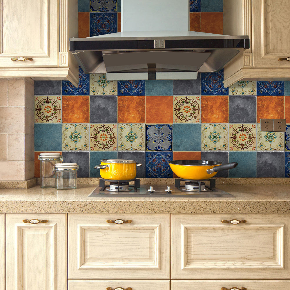 BowLift | Traditional Peel and Stick Back Wall PVC Mosaic Tiles Wallpaper for Kitchen Backsplash