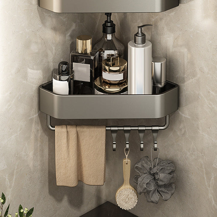 BowLift | Adhesive Holder Metal Bathroom Accessory Single Piece or in Set with Shelf