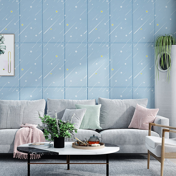 BowLift | Contemporary Wall Ceiling Cartoon Print Peel and Stick Waterproof Wall Panel