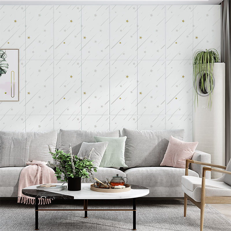 BowLift | Contemporary Wall Ceiling Cartoon Print Peel and Stick Waterproof Wall Panel