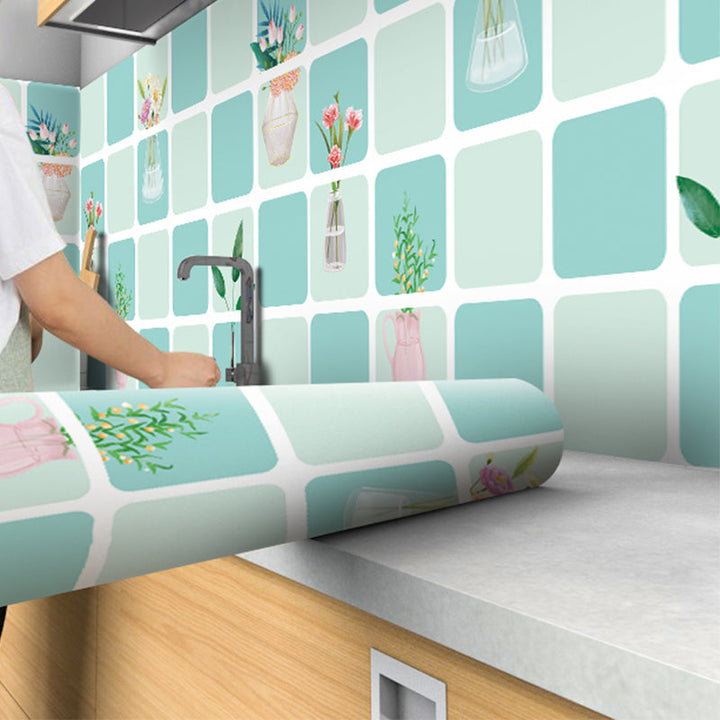 BowLift | Modern Peel & Stick Field Tile Plastic Wallpaper for Backsplash Wall