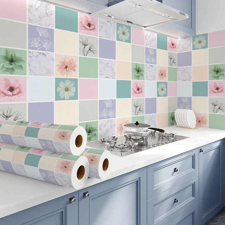 BowLift | Modern Peel & Stick Field Tile Plastic Wallpaper for Backsplash Wall