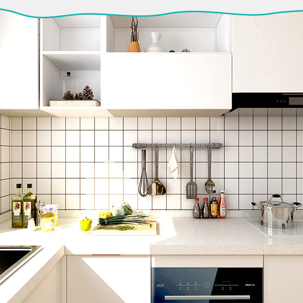 BowLift | Modern Peel and Stick Wall Covering PVC Mosaic Tiles Field Tiles for the Kitchen