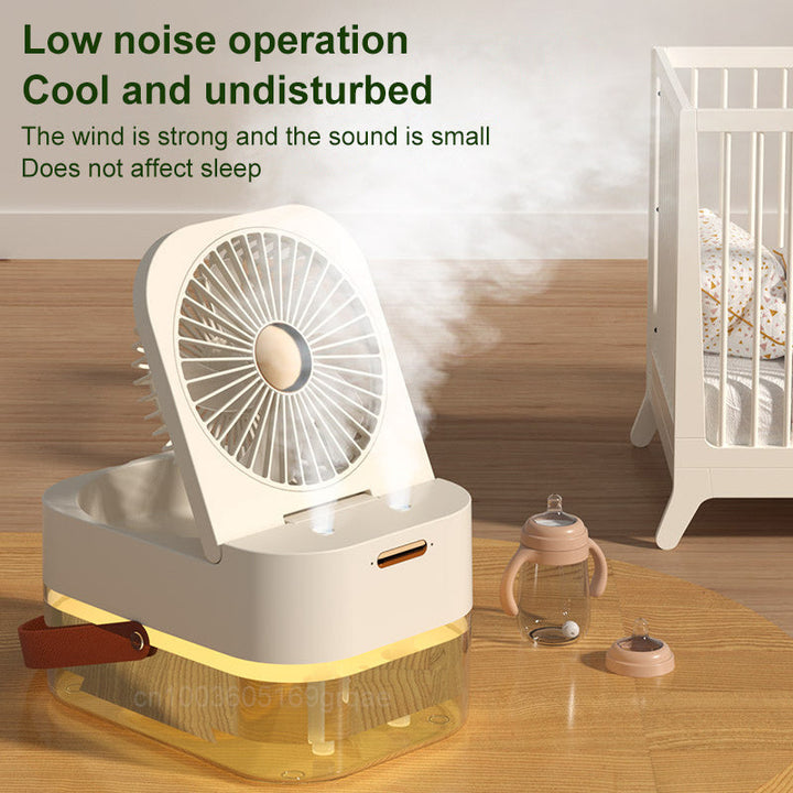 Portable Spray Fan With Night Light | Bowlift
