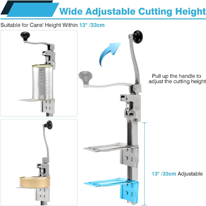 BowLift | Manual Can Opener For Cans Up to 13" Tall with Plated Steel Base for Restaurant Hotel Food Store