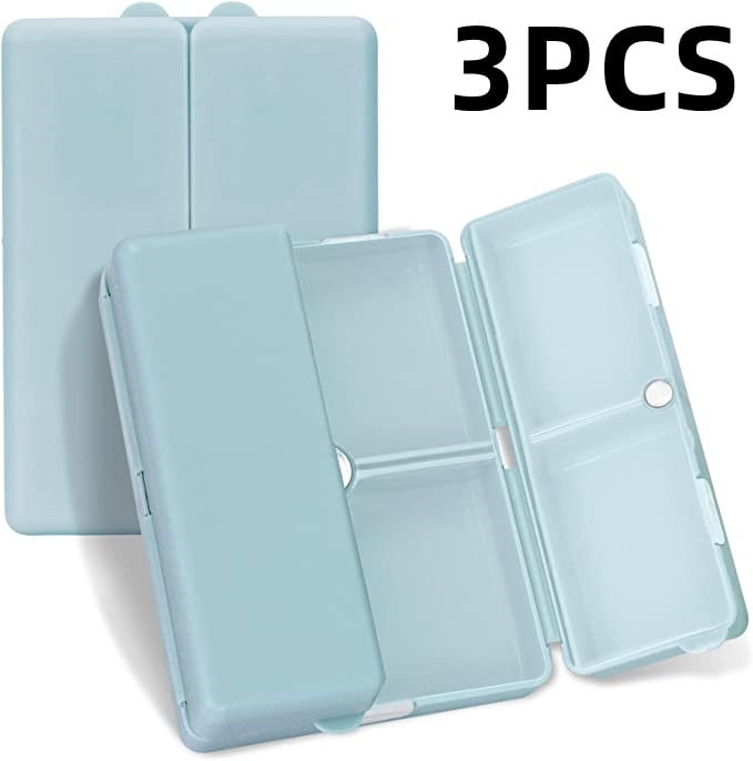 BowLift | Daily Pill Organizer – Portable 7-Compartment Box with Secure Magnetic Closure (3 Pieces)
