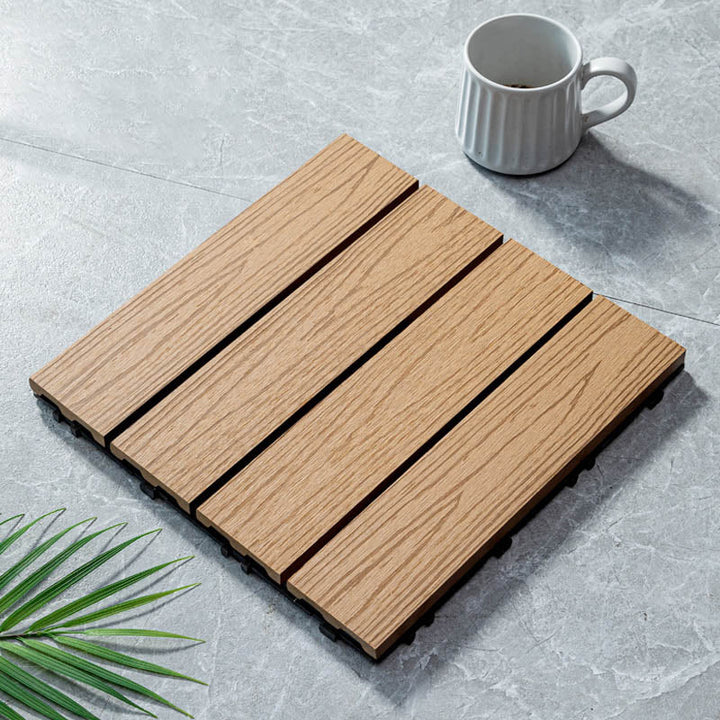BowLift | Classic wooden tiles for garden patio flooring to lay