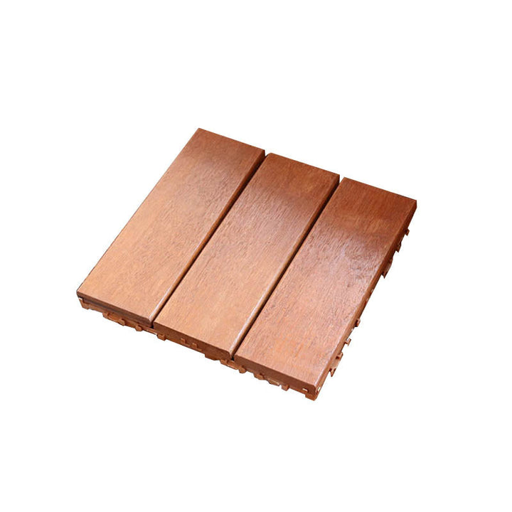 BowLift | Classic wooden deck tiles connecting composite patio tiles