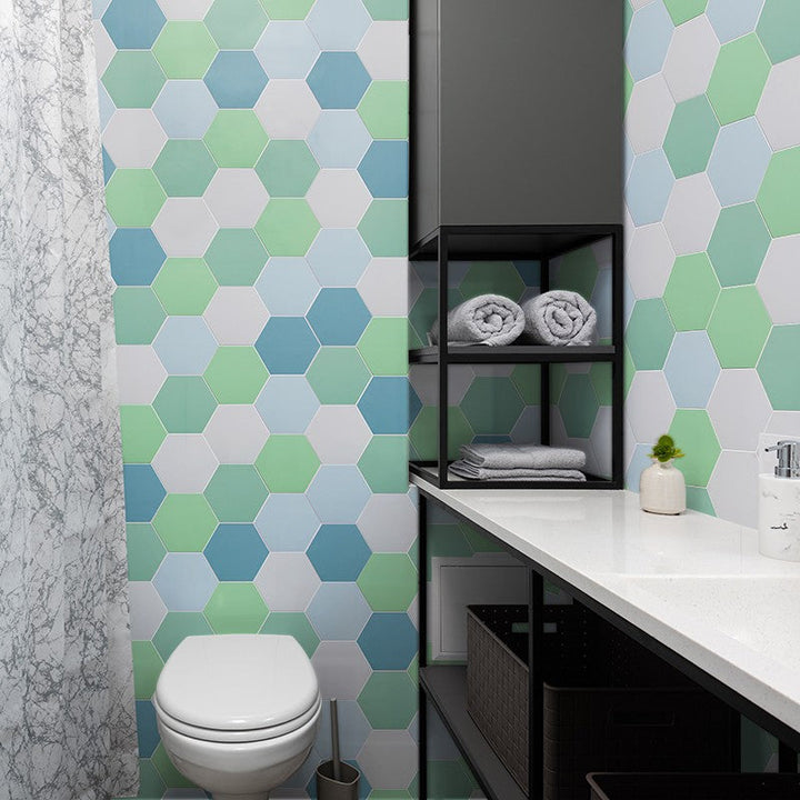 BowLift | Peel and Stick Tiles Hexagonal Peel and Stick Backwall 20 Pack for the Bathroom