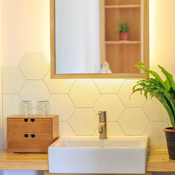 BowLift | Peel and Stick Tiles Hexagonal Peel and Stick Back Wall 20 Pack for the Bathroom