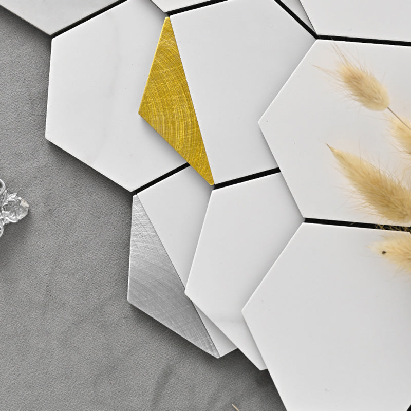 BowLift | Hexagonal Modern Peel and Stick Tiles Mosaic Tiles Peel and Stick Backdrops