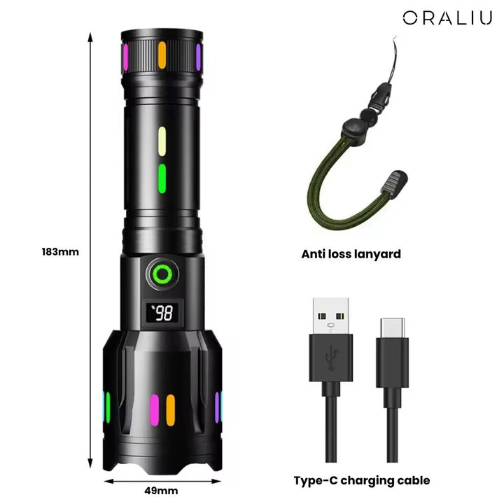 BowLift | Military-Grade LED Flashlight – Rechargeable – 9000 Lumens