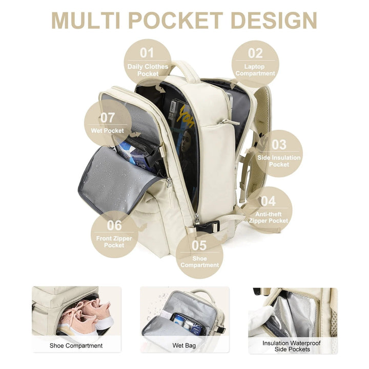 BowLift | Women Waterproof Travel Backpack for Hiking