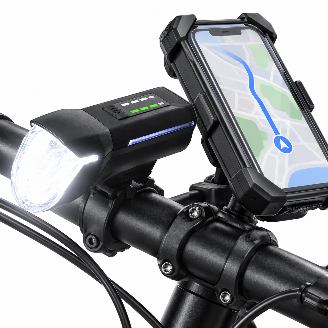Rechargeable High-Power USB Bicycle Front Light with Handlebar Quick-Release Mount Bowlift