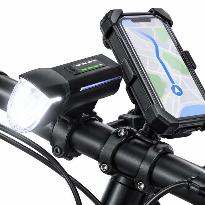 Rechargeable High-Power USB Bicycle Front Light with Handlebar Quick-Release Mount Bowlift