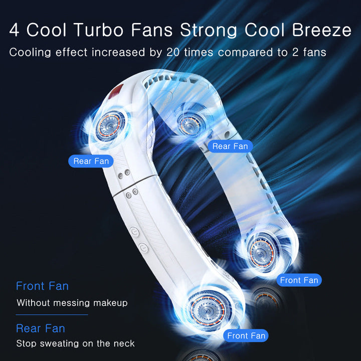 Portable Foldable Hanging Neck Fan | Bowlift