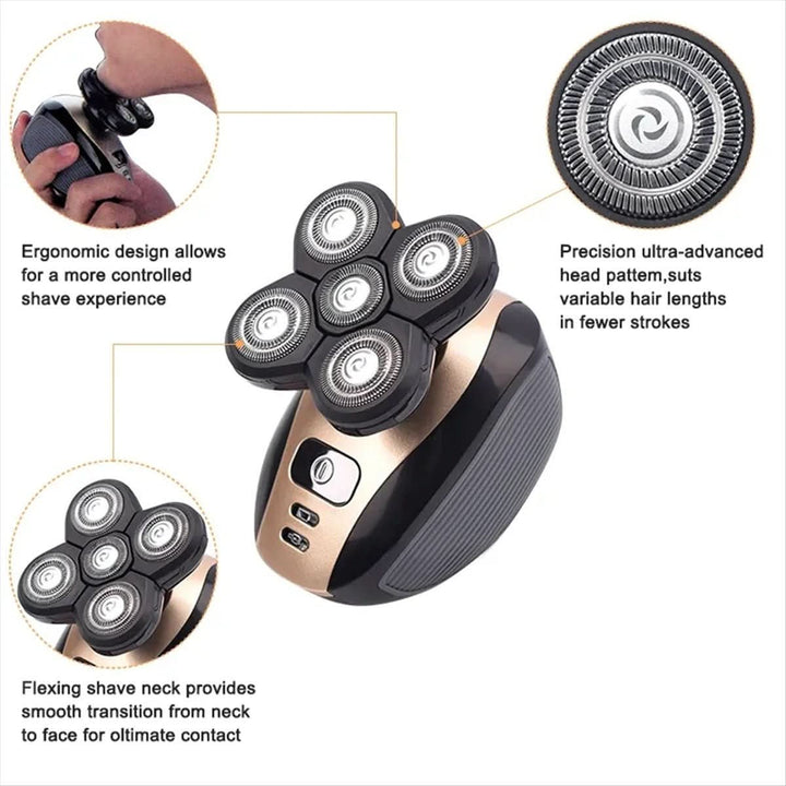 BowLift | 5-in-1 trimmer with floating shaving heads & accessories