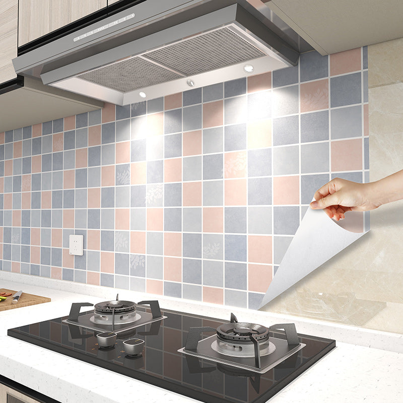 BowLift | Modern Peel & Stick PVC Tile Grid Pattern Self-Adhesive Wallpaper