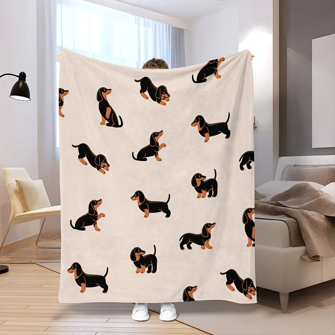 Dachshund Cozy - Soft Flannel Blanket for Pets Bowlift