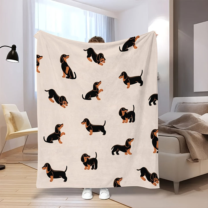 Dachshund Cozy - Soft Flannel Blanket for Pets Bowlift