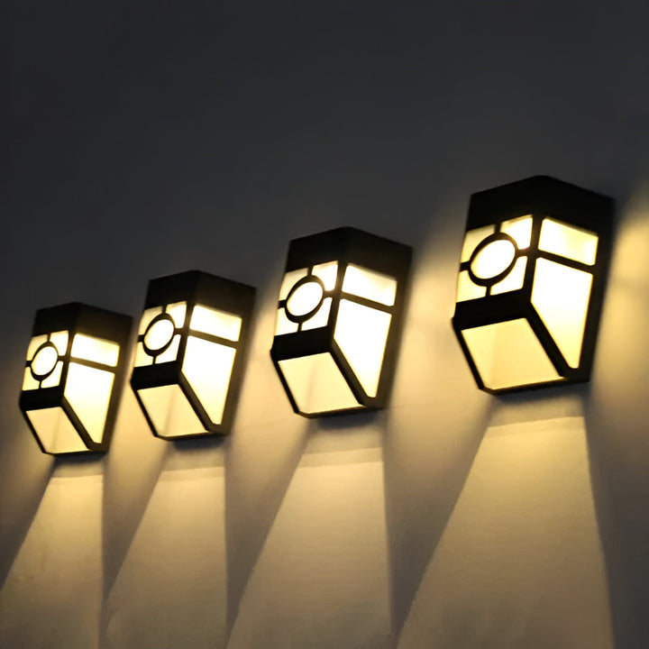 Solar LED Wall Light – Energy Saving and Weatherproof | 2-Pack for Outdoor Use | Bowlift
