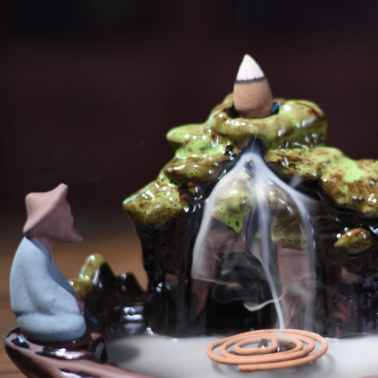 Decorative Fisherman-Themed Incense Holder