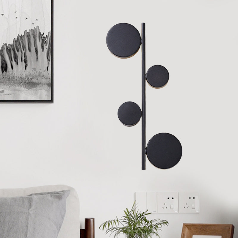 BowLift | Black/Gold Finish Vertical Linear Wall Light Post-Modern 3 Heads Metal LED Wall Lamp Light