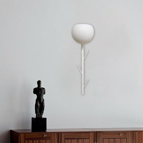 BowLift | Modern Arched Surface Wall Light Iron LED Nightstand Wall Mount Light in White with Branch Design