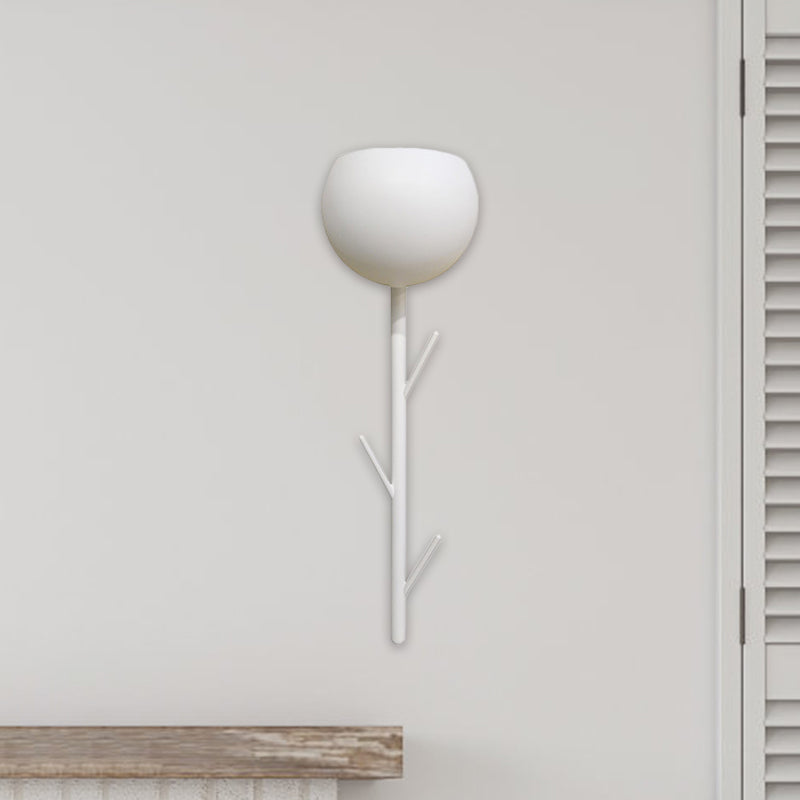 BowLift | Modern Arched Surface Wall Light Iron LED Nightstand Wall Mount Light in White with Branch Design