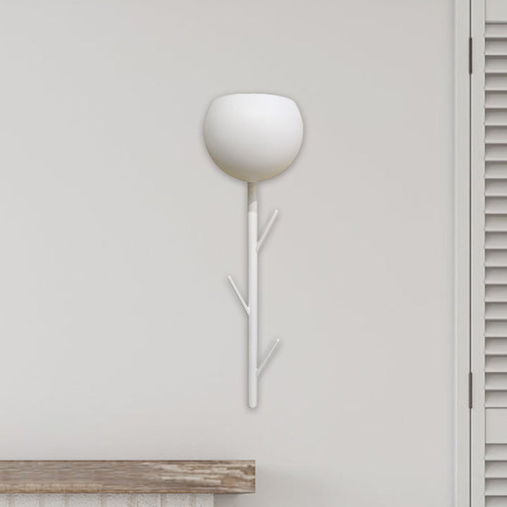 BowLift | Modern Arched Surface Wall Light Iron LED Nightstand Wall Mount Light in White with Branch Design