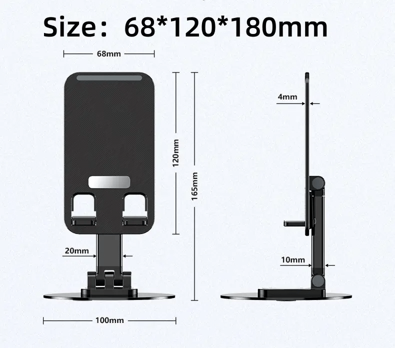 BowLift | Folding computer phone holder in aluminium alloy