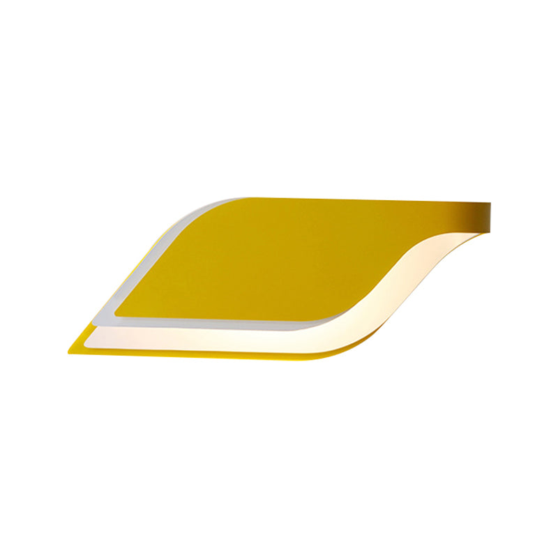 BowLift | Leaf Wall Lamp Nordic Metal 1 Light Wall Sconce in Yellow/Gray/Green