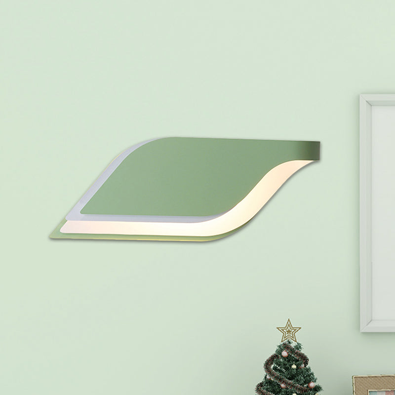 BowLift | Leaf Wall Lamp Nordic Metal 1 Light Wall Sconce in Yellow/Gray/Green
