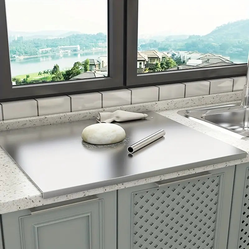 DouBowlifte-sided cutting board made of stainless steel – Non-slip & hygienic | Perfect for the kitchen | Bowlift