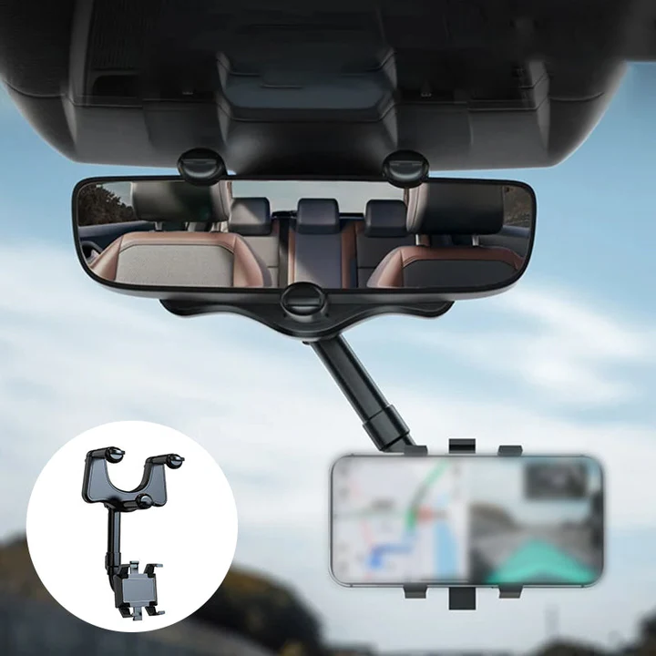 BowLift | 360° Rotating Multifunctional Car Mirror Phone Holder