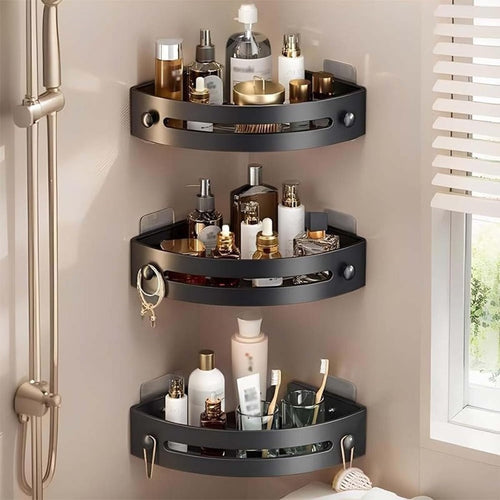 No-Drill Triangle Shower Shelf | Bowlift