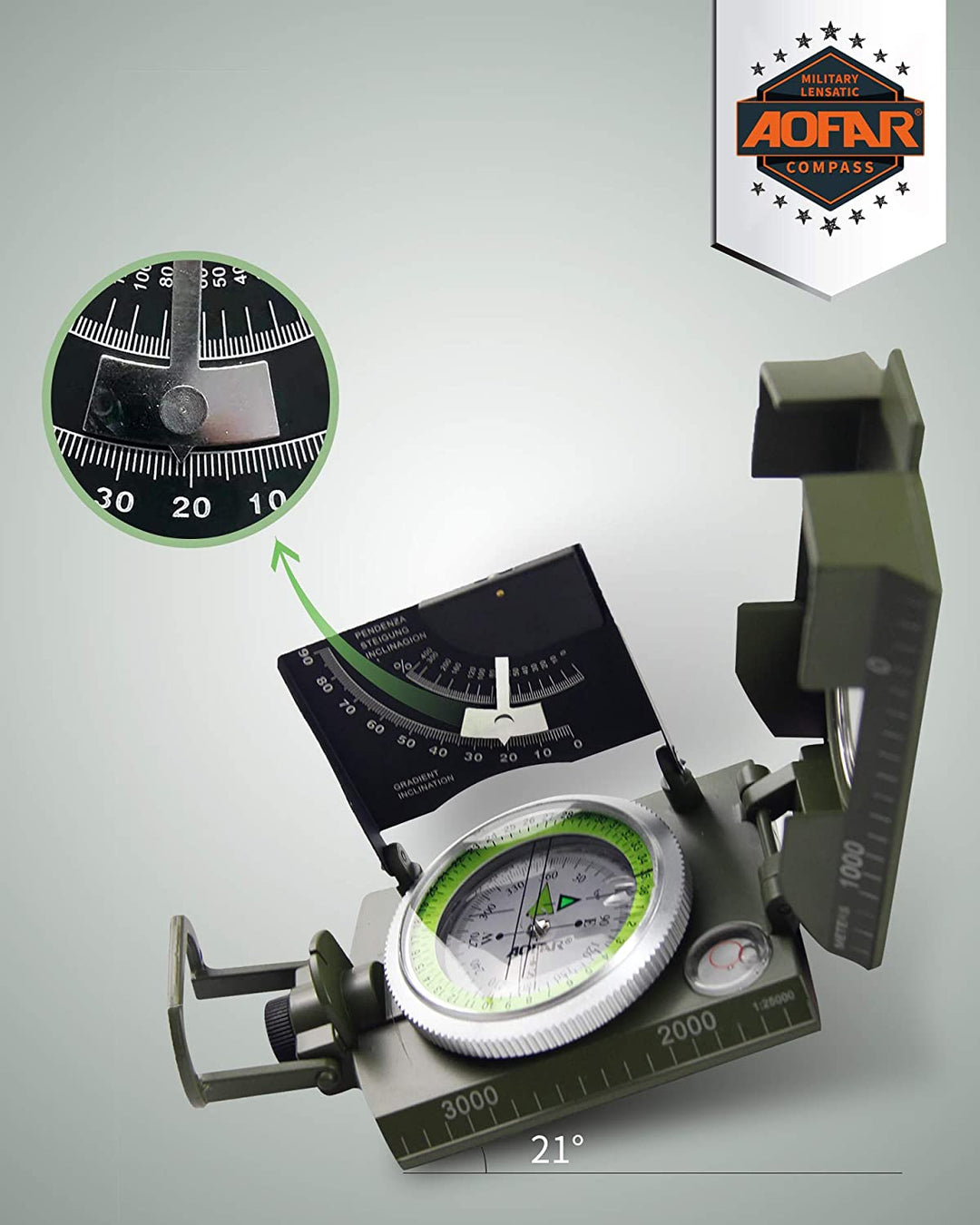 BowLift | Multifunctional Military Aiming Navigation Compass Compass