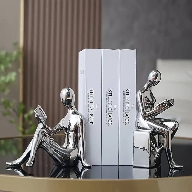 LuxeCeramic - Abstract Ceramic Bookends for Elegant Interiors Bowlift
