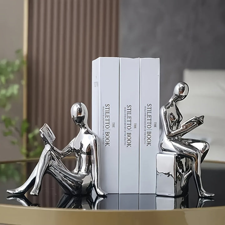 LuxeCeramic - Abstract Ceramic Bookends for Elegant Interiors Bowlift