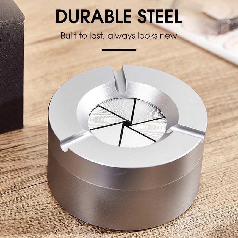 360° Stainless Steel Ashtray with Twist Lid | Bowlift