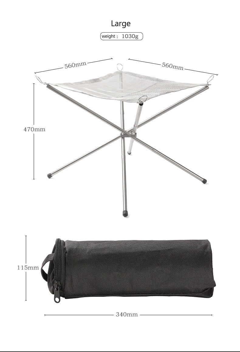 BowLift | Portable Fire Pit | Foldable Stainless Steel Design | Lightweight Outdoor Camping Stove