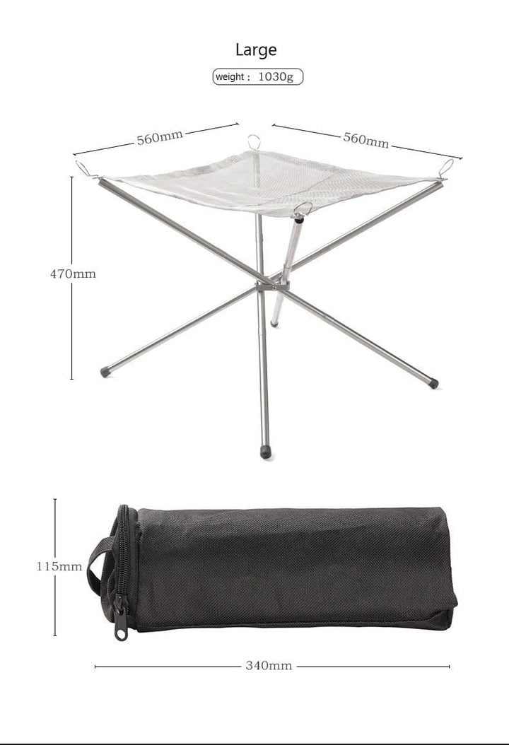 BowLift | Portable Fire Pit | Foldable Stainless Steel Design | Lightweight Outdoor Camping Stove